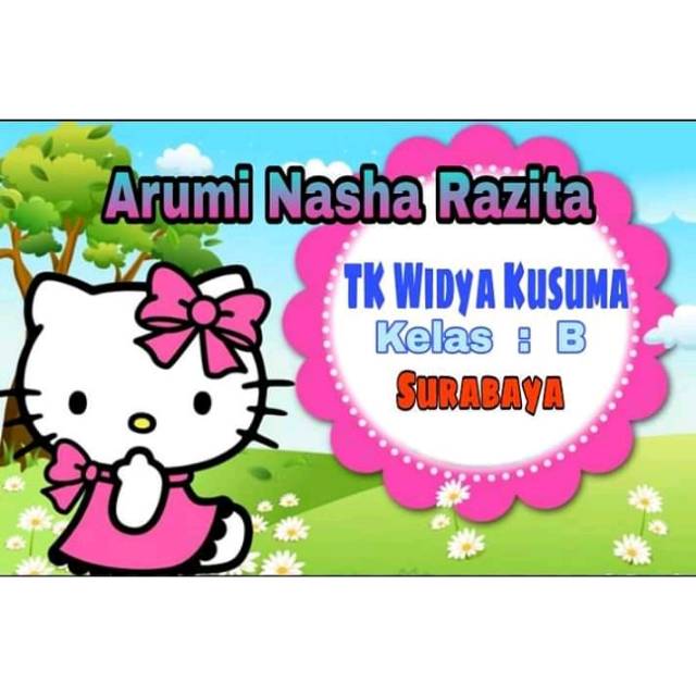 

Label nama untuk sampul buku anak