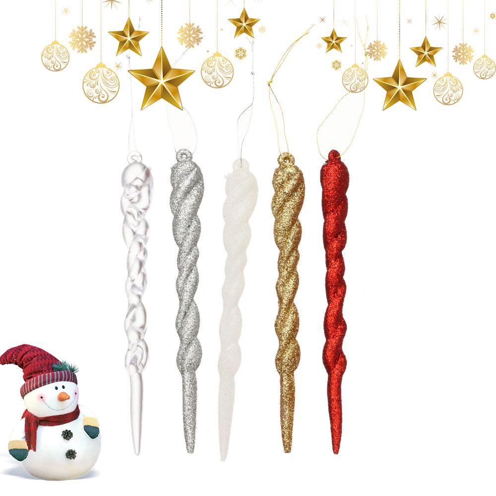 Preva 12 Pcs Liontin Natal Hadiah Keluarga Hiasan Taman Dekorasi Rumah Ornamen Natal Es Bar Liontin