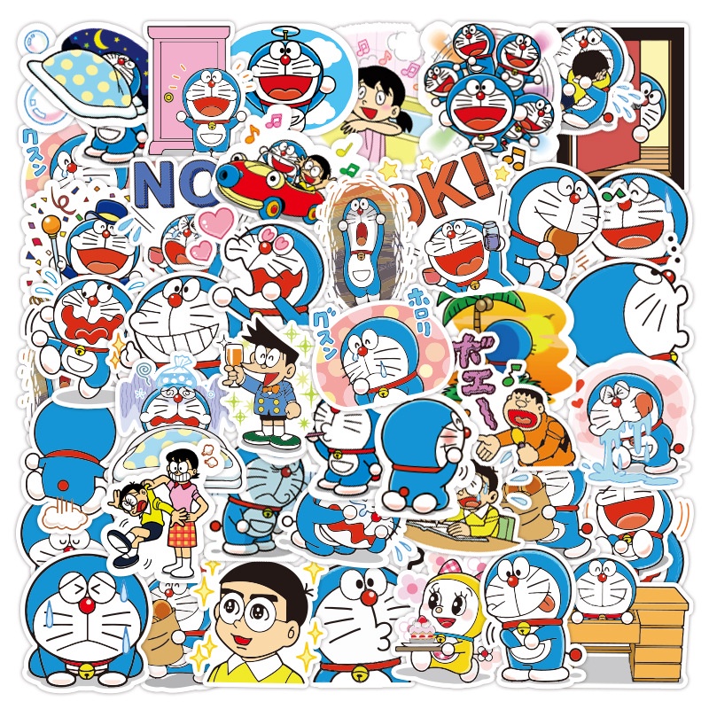 Pokonyan stiker DORAEMON air Cangkir anak-anak jurnal bahan lucu kartun ponsel case PVC Tangan Buku