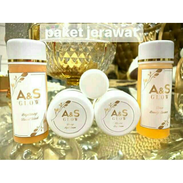 BPOM A&S Glow Paket Jerawat [Kemasan Baru A&S Glow] packing bubble+kardus