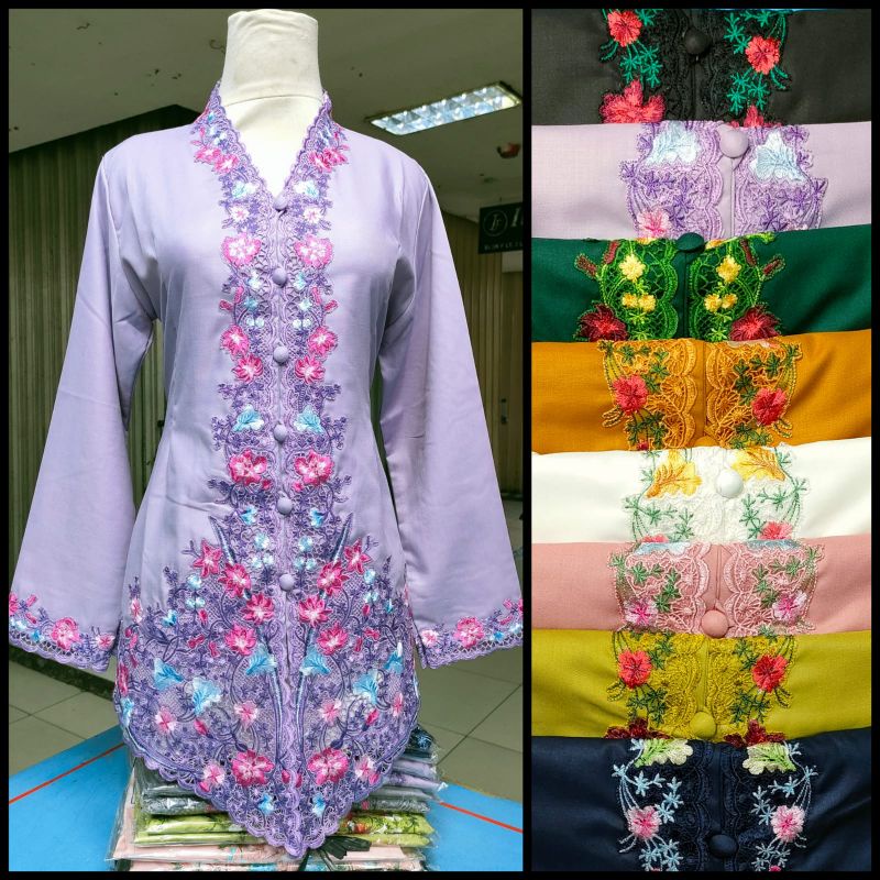 Jual Kebaya Encim Bordir Kombinasi/Kebaya Encim Jumbo/Encim LD 120 ...