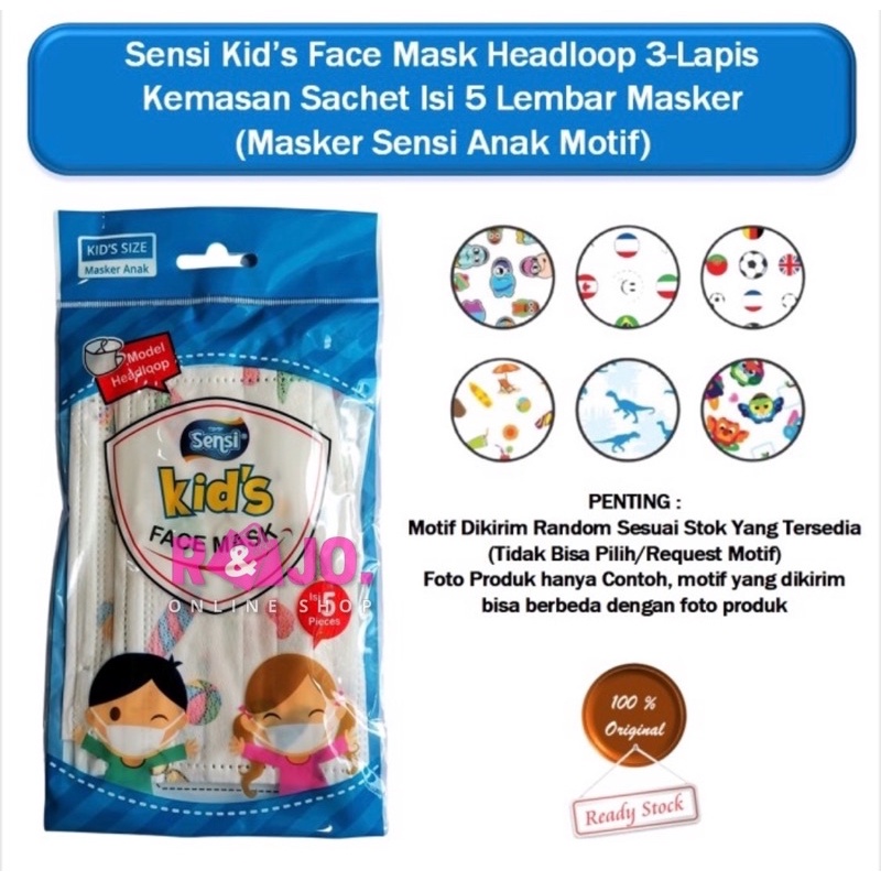 Masker Sensi Kids Earloop Sachet isi 5pcs