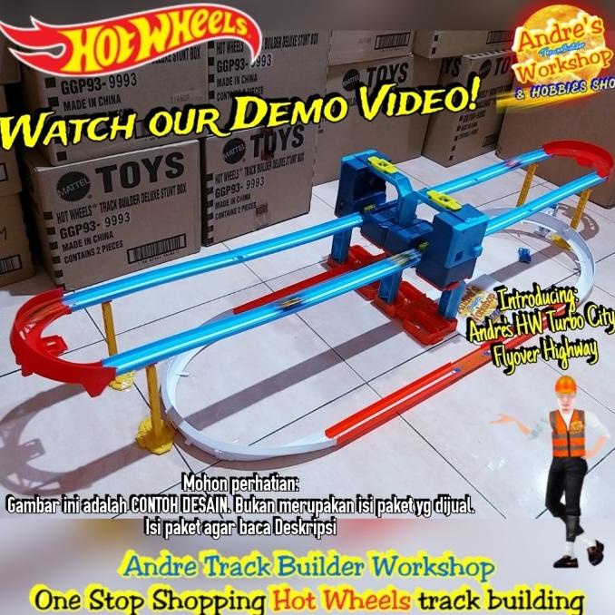 Hotwheels Track Builder Booster Tingkat Ori Mattel Hot Wheels Track