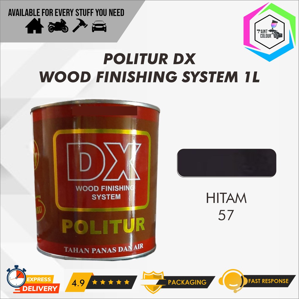 Politur DX Wood Finishing System 1L Politur Kayu - Black 57