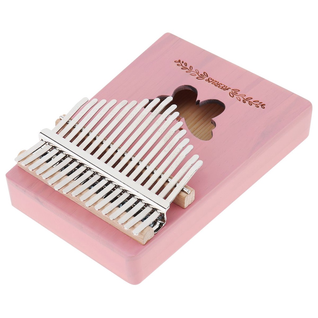 Kalimba Piano Jempol 17 Kunci Bahan Kayu Pinus Dengan Lubang Suara Butterfly Mbira Untuk Hadiah