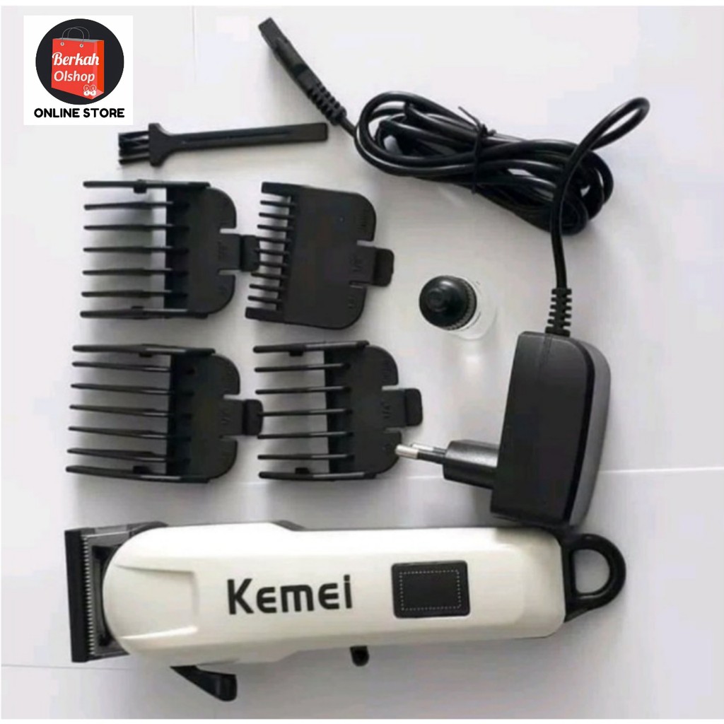 Berkah Oldshop 88 - Hair Clipper Kemei KM-809A Alat Mesin Cukur Rambut LCD Indicator