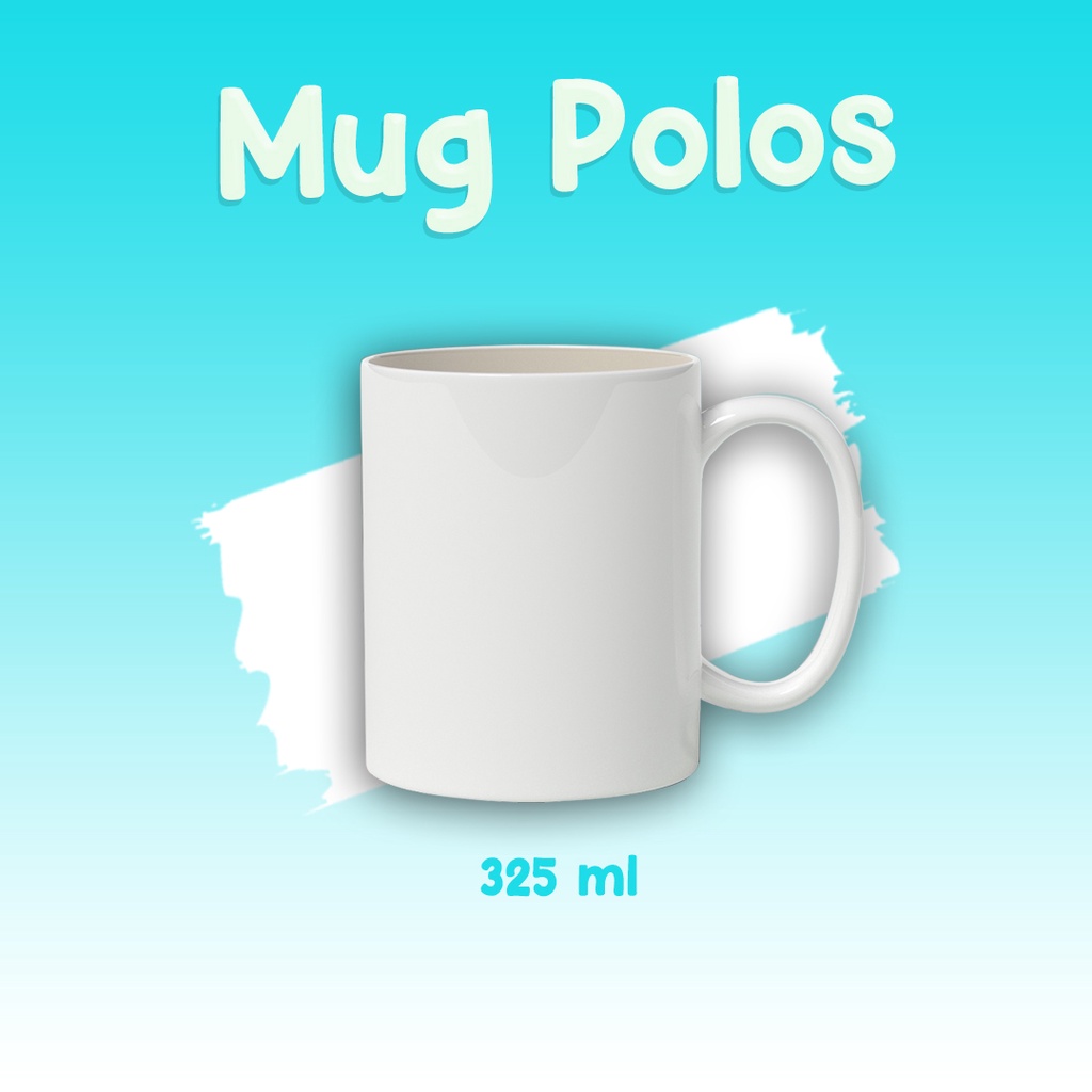 Mug Putih Polos   Mug Putih Bersih    Mug Putih Susu  325ml