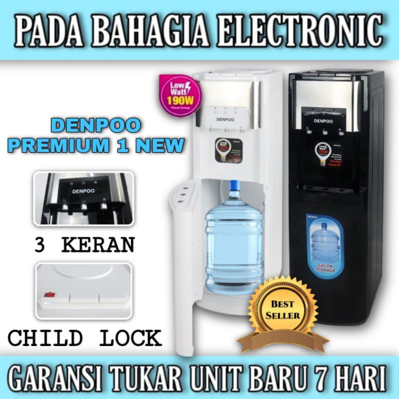 Dispenser Galon Bawah DENPOO PREMIUM 1 NEW Kompresor