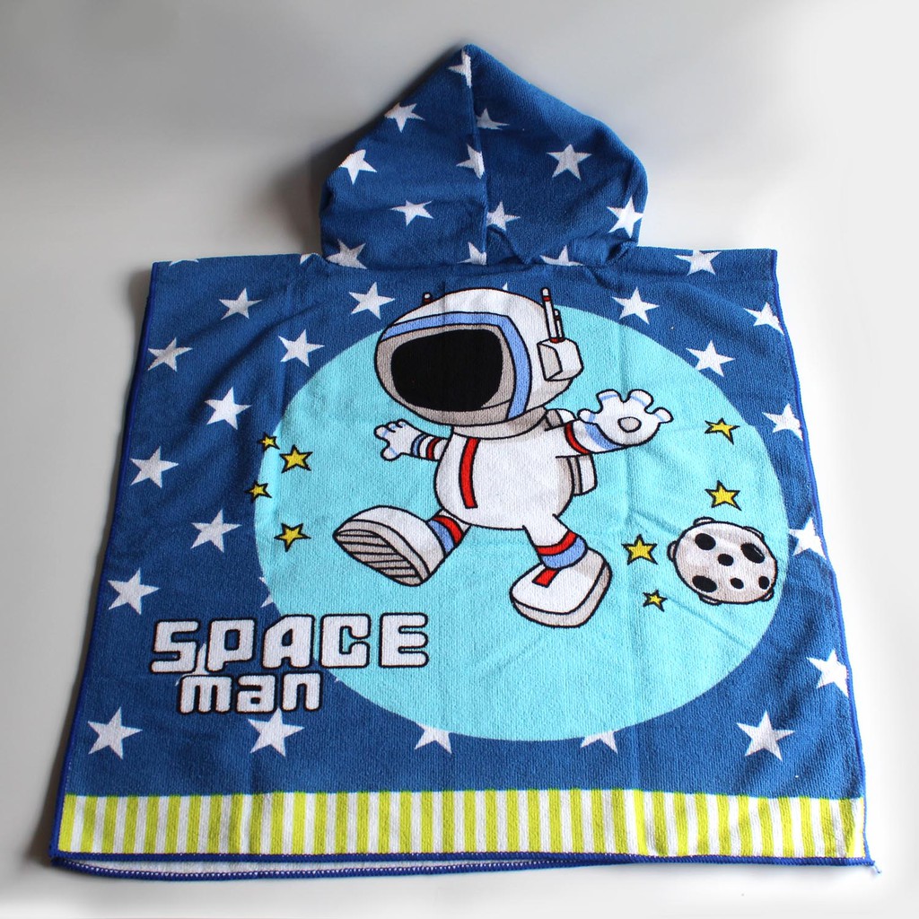 Handuk anak murah Handuk ponco anak spaceman Poncho anak lucu Handuk hoodie anak bahan tebal import