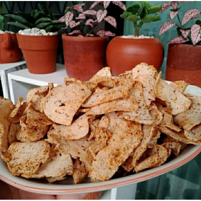 

Basreng Pedas Tipis La Deli/Basreng200gr/BasrengDaunJerukPedas/Basreng