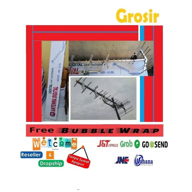 Antena Tv Digital Analog Outdoor Luar Pf Hd U 25 Hd-U25 Hdu-25 Hdu25