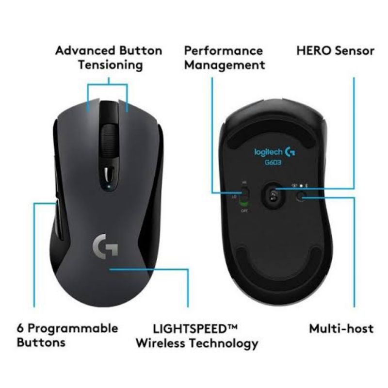 Logitech G603 Lightspeed Wireless Gaming Mouse Original