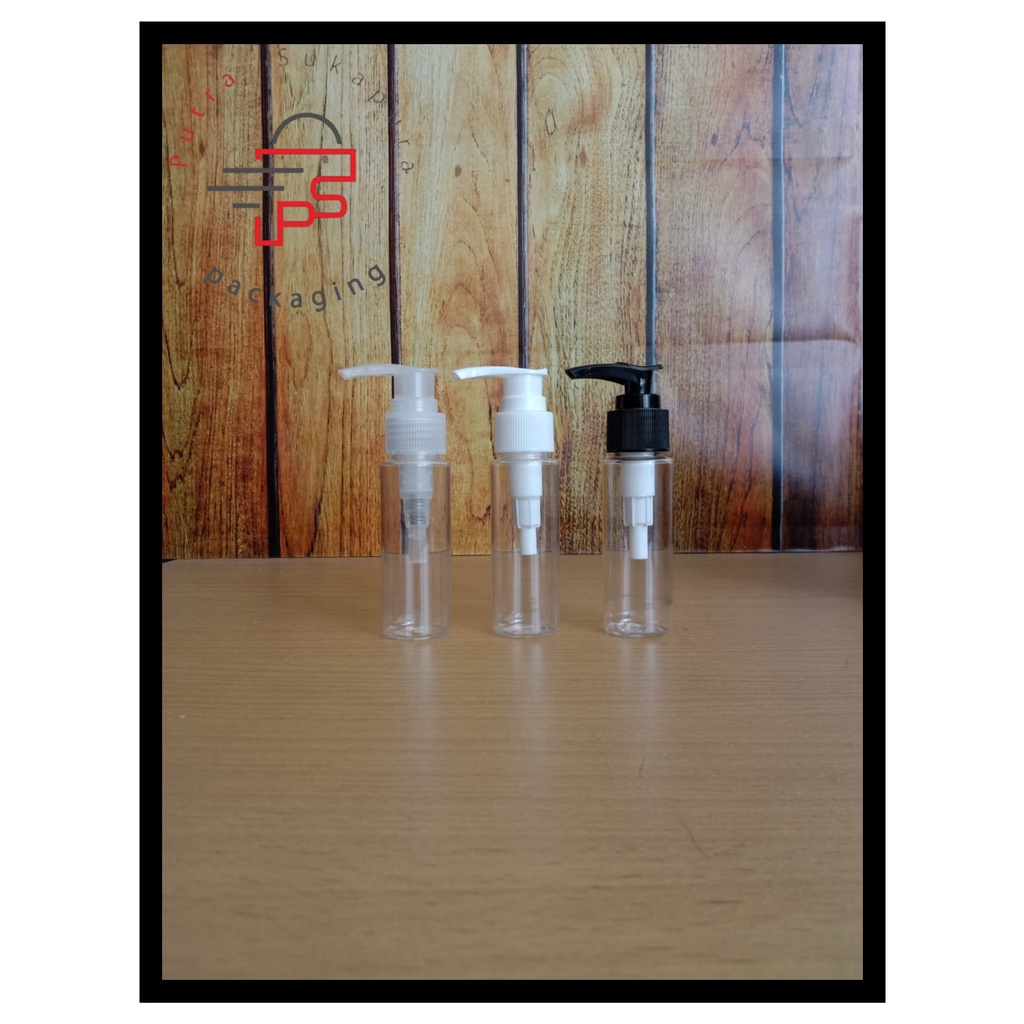 Botol lotion pump 50ml rf natural/botol pump 50ml rf/botol sabun cair 50ml rf