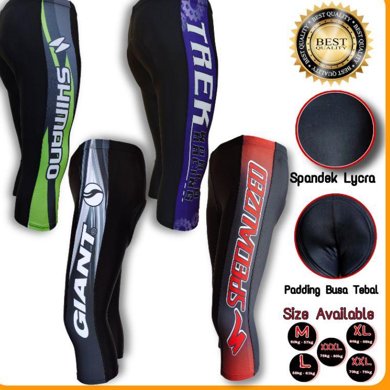 ✵ CELANA SEPEDA 3/4 GUNUNG MTB BALAP JUMBO PADDING STRETCH BUSA PRIA WANITA CELANA SEPEDA SABLON 7/8