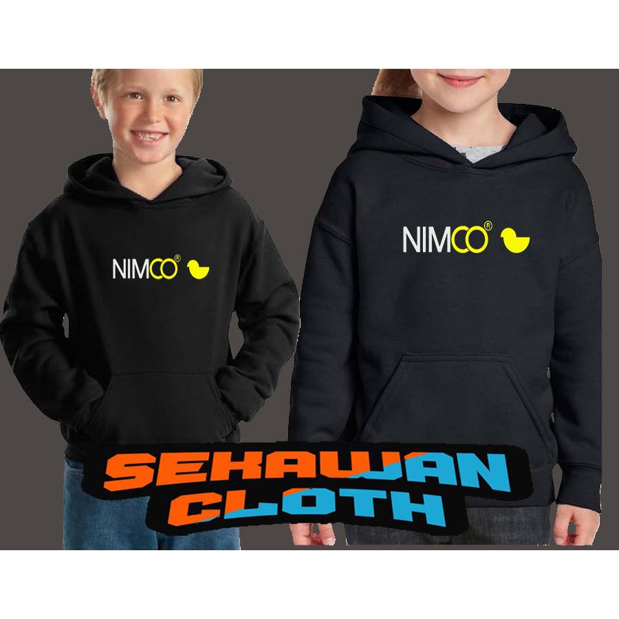 jaket hoodie anak hitam nimco