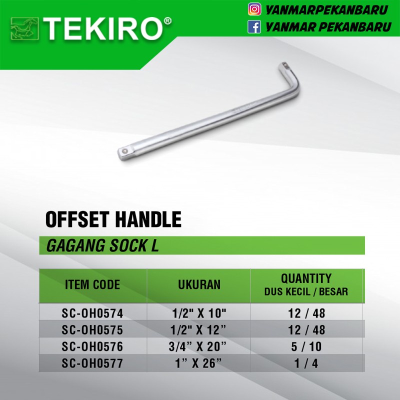 TEKIRO OFFSET HANDLE / GAGANG SOCK L - 1