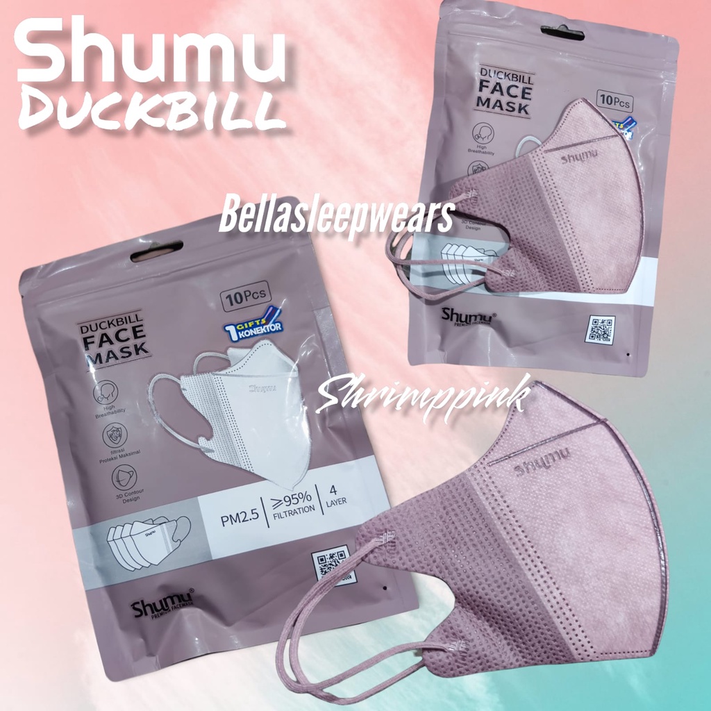 DUCKBILL SHUMU PREMIUM PACK /10 - MASKER DUCKBILL SHUMU ORIGINAL PREMIUM FACE MASK WARNA BEST SELLER