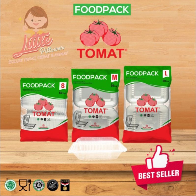 (Isi 50pcs FOOD PACK TOMAT) Food Pack Tomat Food Container Higienis