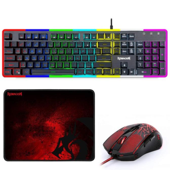 Redragon Gaming Keyboard Mouse Mousepad 3 in 1 Combo - S107