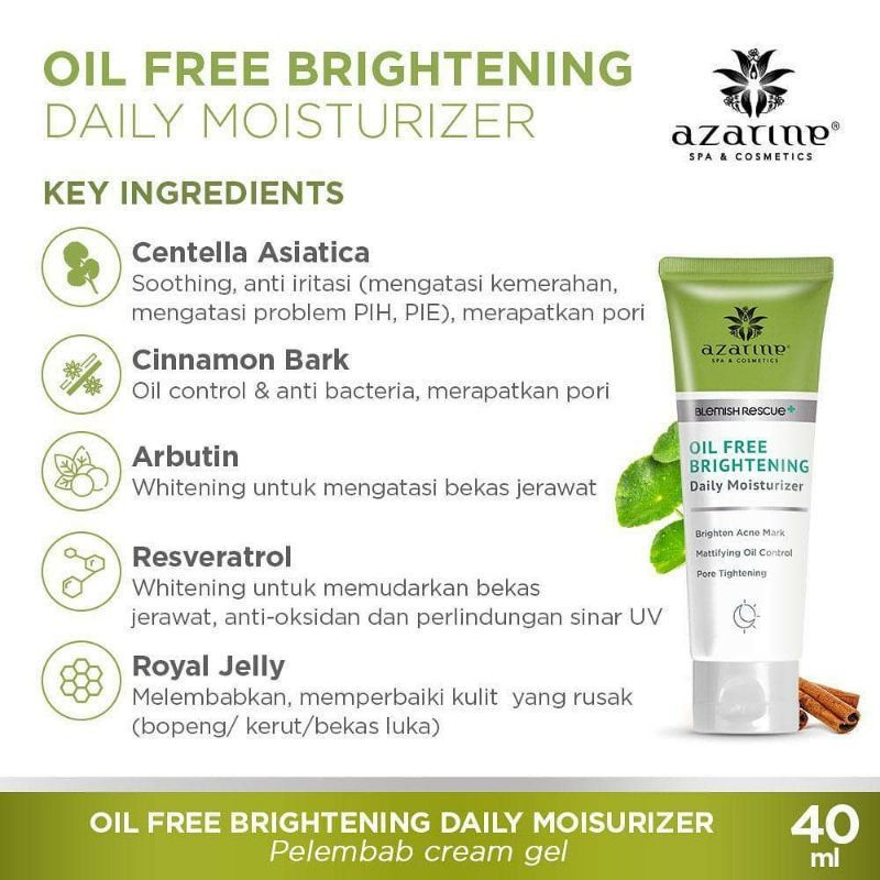 Azarine Oil Free Brightening Daily Moisturizer 40g