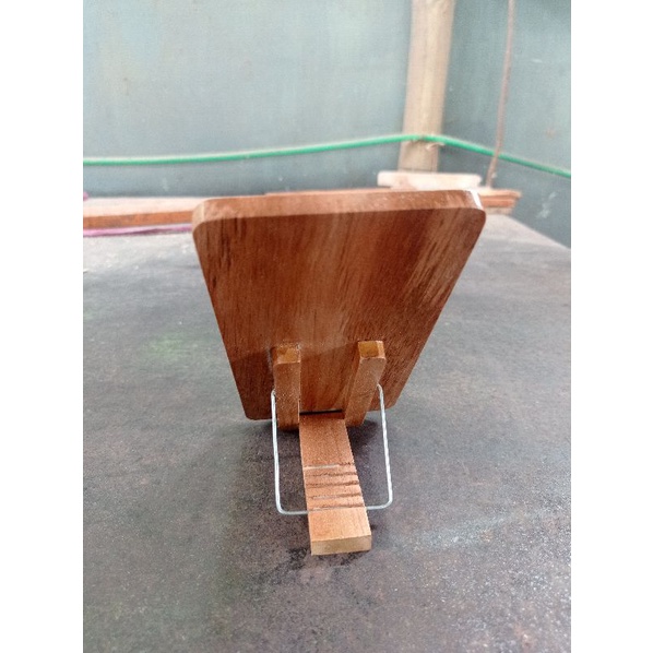 Tatakan Standing Hp Handphone Holder Smartphone kayu Vintage