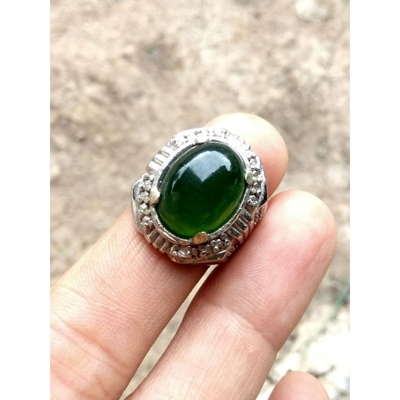 Batu Cincin Hijau Ijo Garut Kristal Giwang Goyang