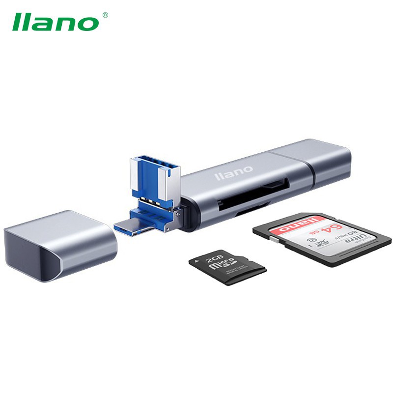 

llano Card Reader USB 3.0 / 2.0 5 In 1 Untuk OTG / Micro USB / SD / TF / Type C