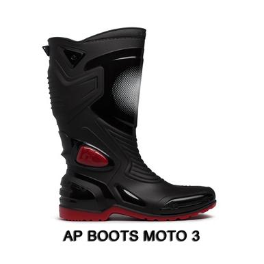 Safety Boots Sepatu Karet Bikers PVC Anti Tembus Air Banjir Hujan AP BOOTS MOTO 3 MOTO3-3
