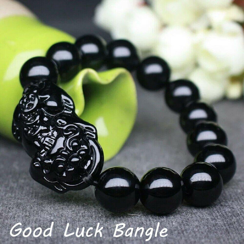 Gelang SOLIGHTER Pi Xiu Fashion Feng Shui Hitam 10MM