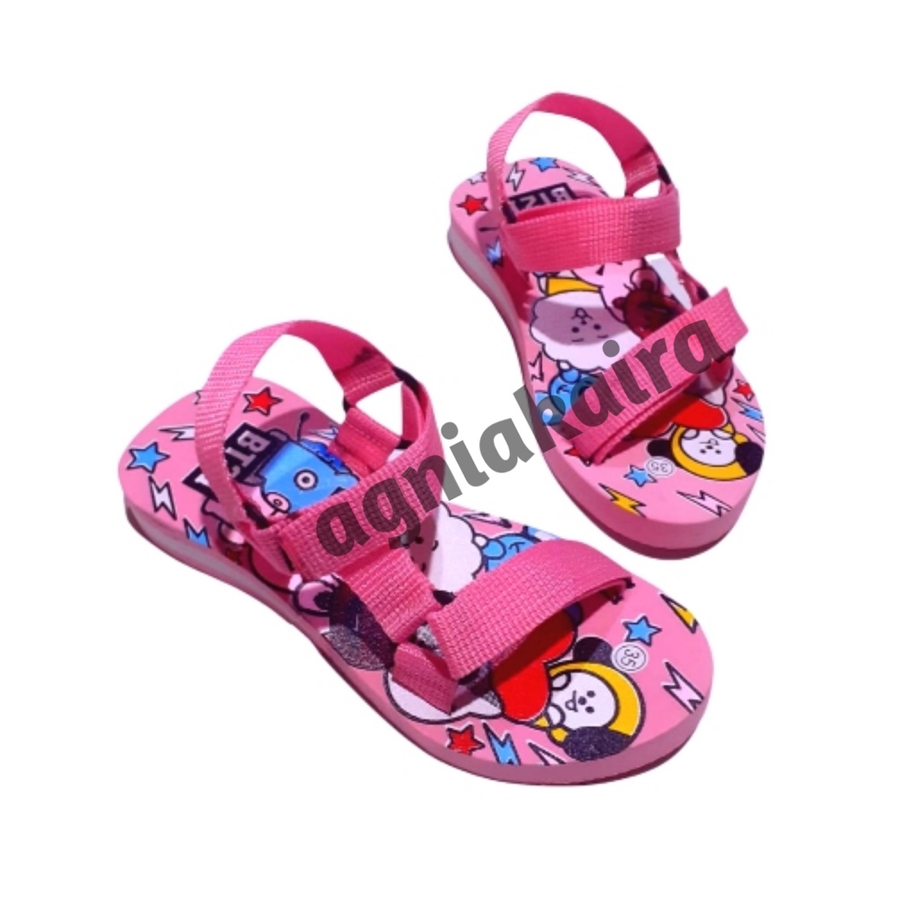 Sandal Anak Perempuan Tali Gunung BT21 New Kren