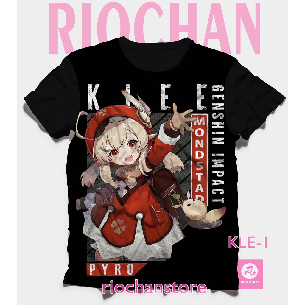 Kaos Custom Anime Game Klee Genshin Impact