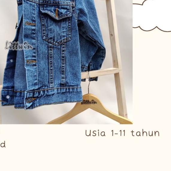 (1-11 tahun) Jaket Anak Denim Washed PREMIUM / Jaket Anak Jeans Washed
