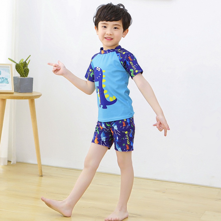 IMPOR BAJU RENANG ANAK COWO CEWE SWIM SUIT SET BAJU CELANA TOPI MOTIF LUCU