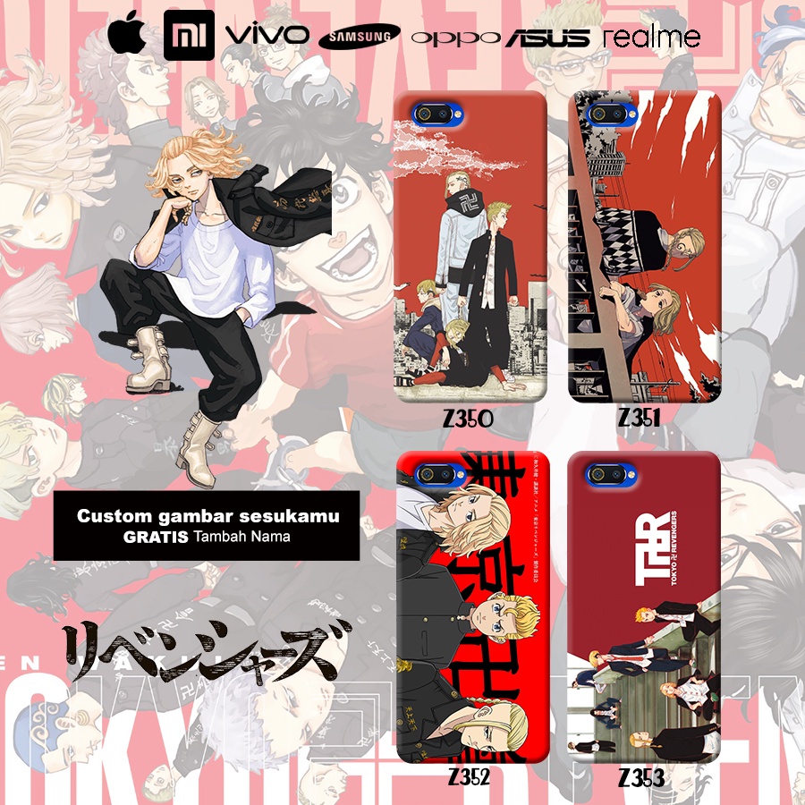 Case casing tokyo revengers mikey draken ( semua tipe hp )  realme 8 8 pro c21 25 oppo a12 a54 a53