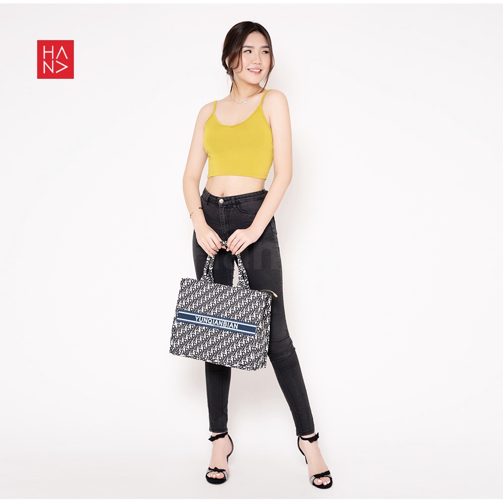 (COD) HanaFashion - Aurora Basic Tank Top Crop S - XL Wanita - TT035-2