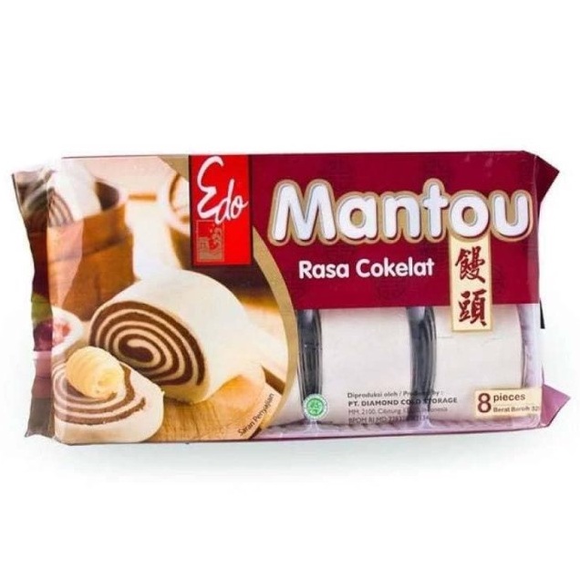 Edo Mantou Cokelat Frozen 320gr - Mantou Coklat