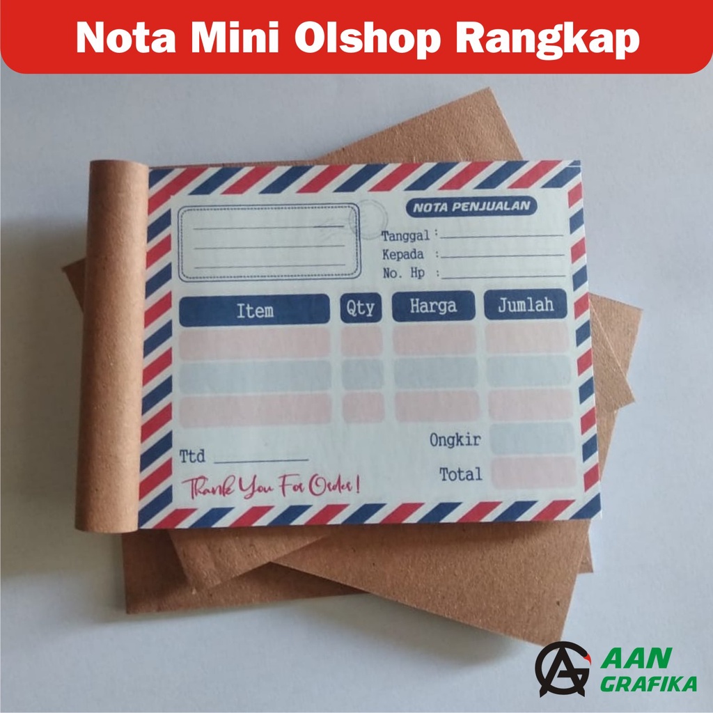 

Nota Mini Olshop Airmail RANGKAP 2 ply