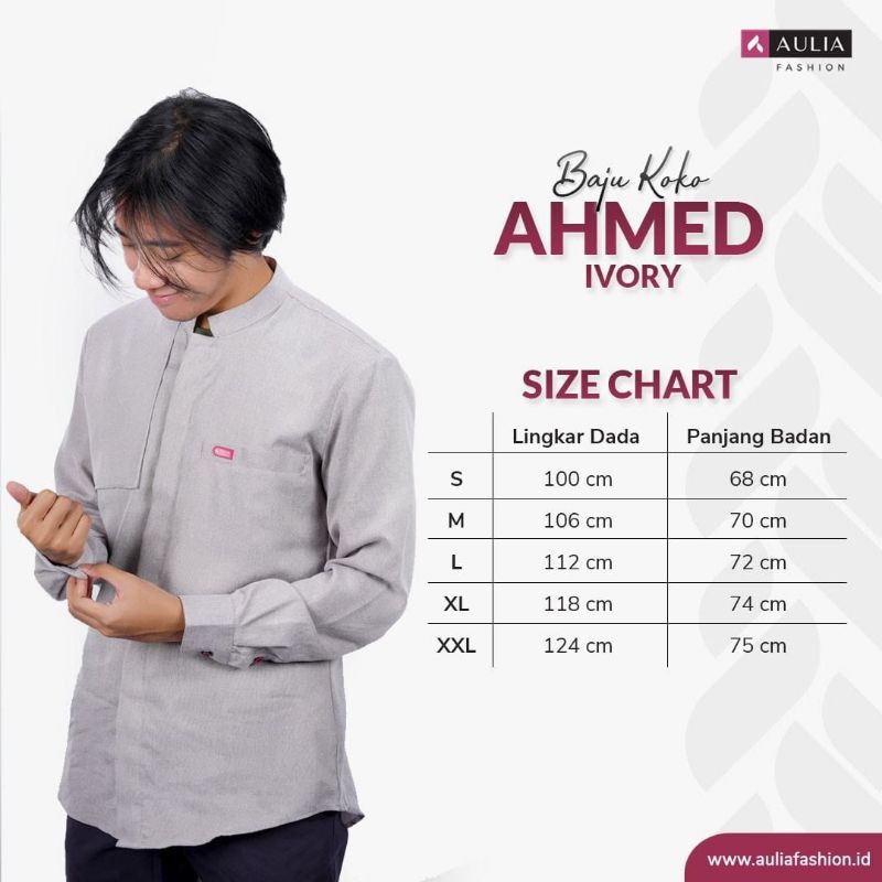 BAJU KOKO AULIA FASHION AHMED IVORY