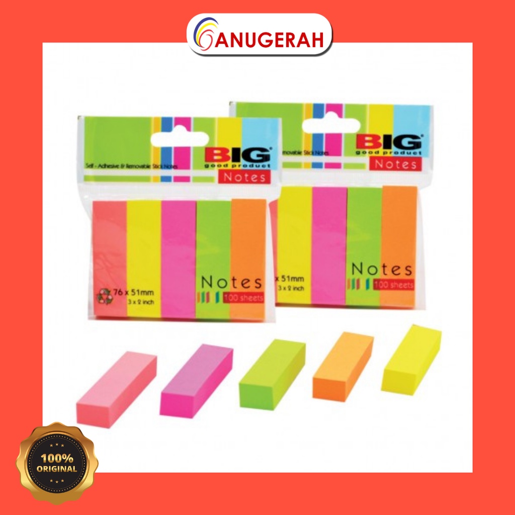 

BIG POST IT 76X51 MM 5 WARNA