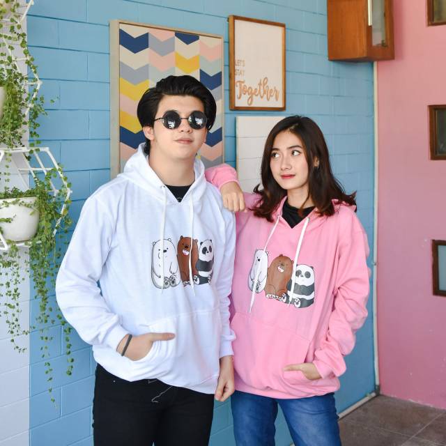 HOODIE / SWEATER WE BARE BEARS / HUGE BARE BEARS UNISEX CEWEK COWOK KEREN MURAH