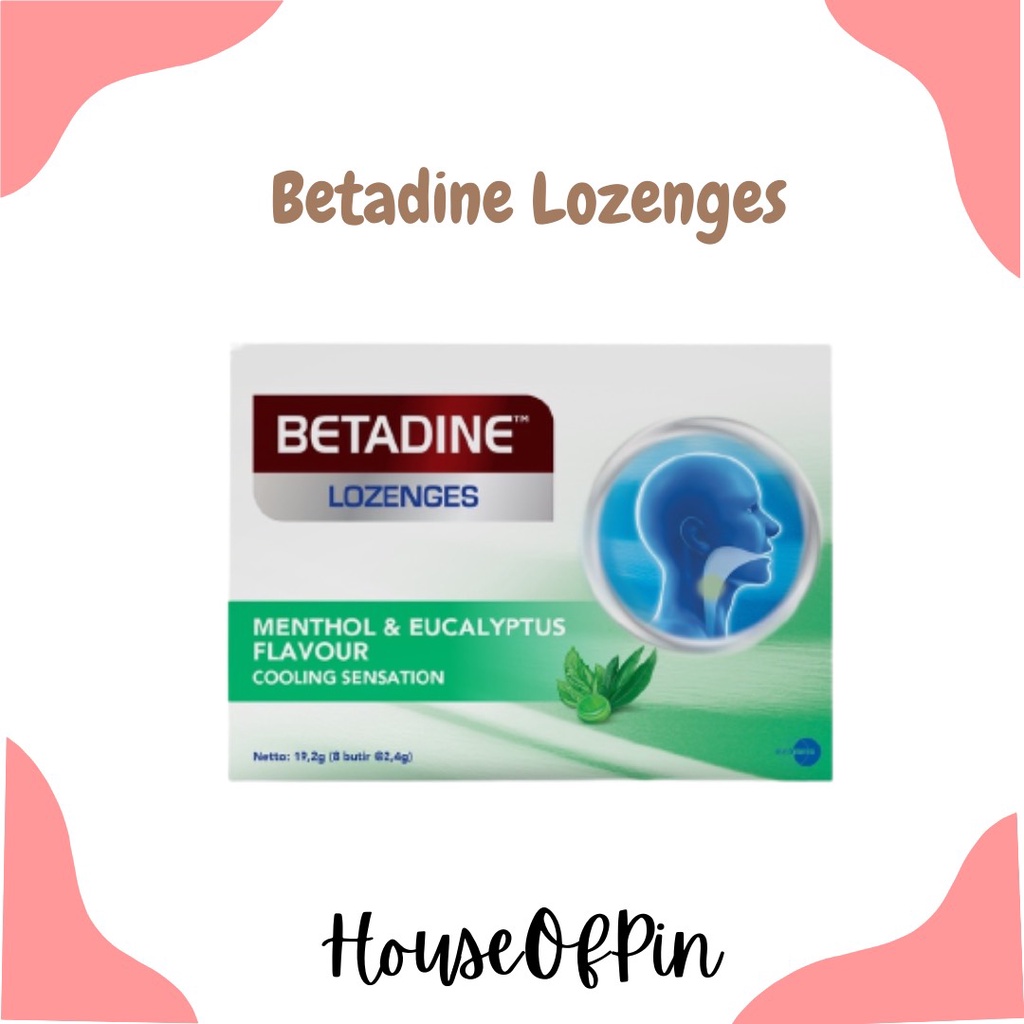 Betadine Lozenges  - Permen Menthol / Permen Pelega Tenggorokan