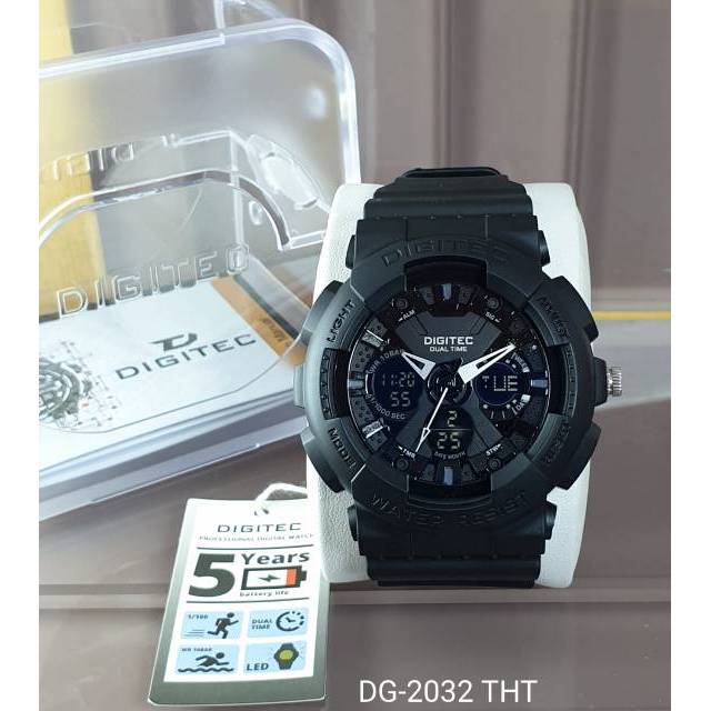 JAM TANGAN ORIGINAL - JAM TANGAN PRIA DIGITEC SPORTY DUALTIME RUBBER