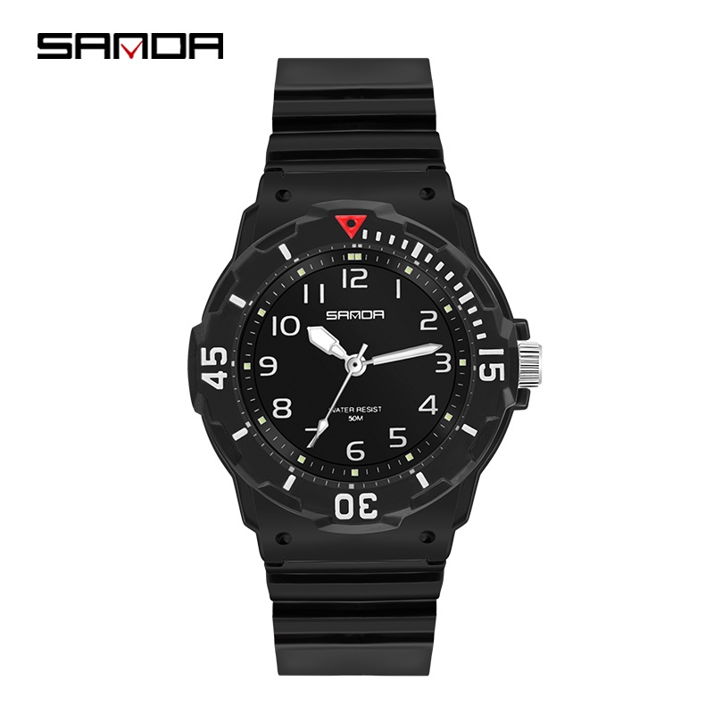 SANDA 6011 Jam Tangan Wanita Analog Tali Rubber Luminous Anti Air WATCHKITE WKOS