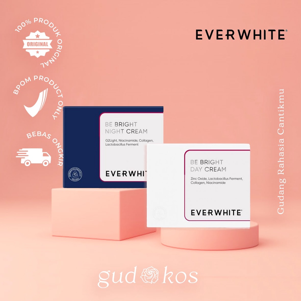 EVER WHITE DAY + NIGHT CREAM PAKET EVERWHITE KRIM SIANG &amp; MALAM