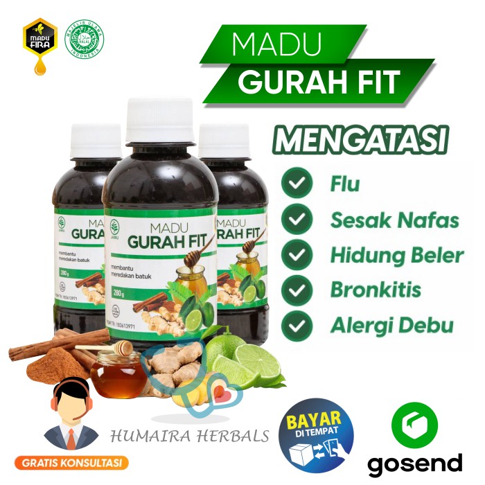 Madu Gurah Fit Asli Obat Batuk Berdahak Sesak Nafas Sinusitis Gangguan Pernafasan Hidung Tersumbat