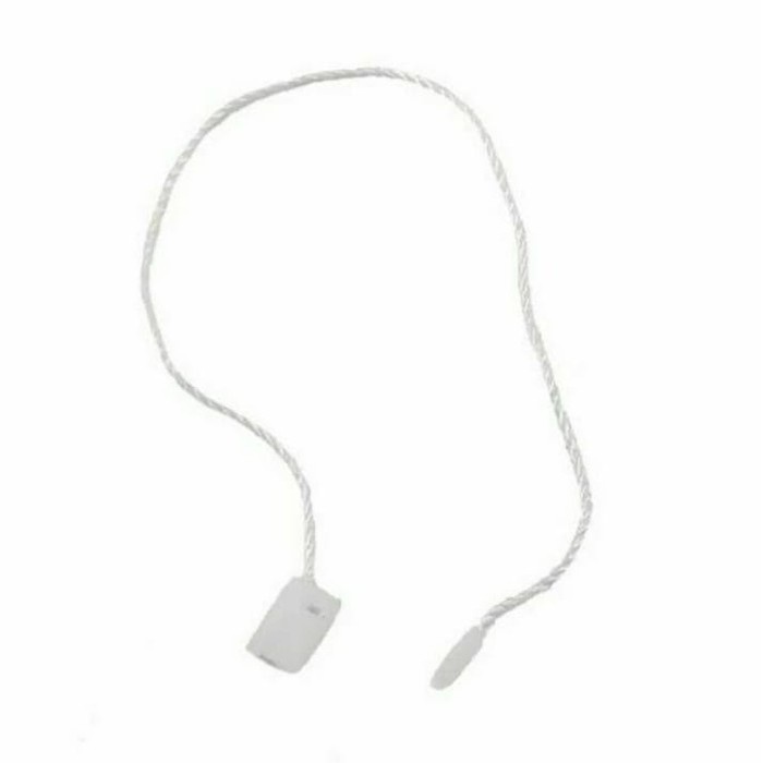 100 PCS TALI HANGTAG / HANDTAG / LOCK PIN LABEL MEREK -Putih Dan Hitam