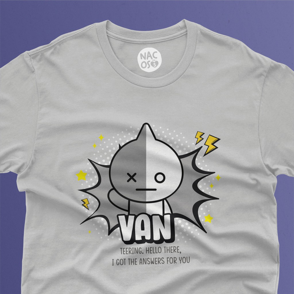 BT21 Van Tshirt Tee Kaos Custom + Freebies