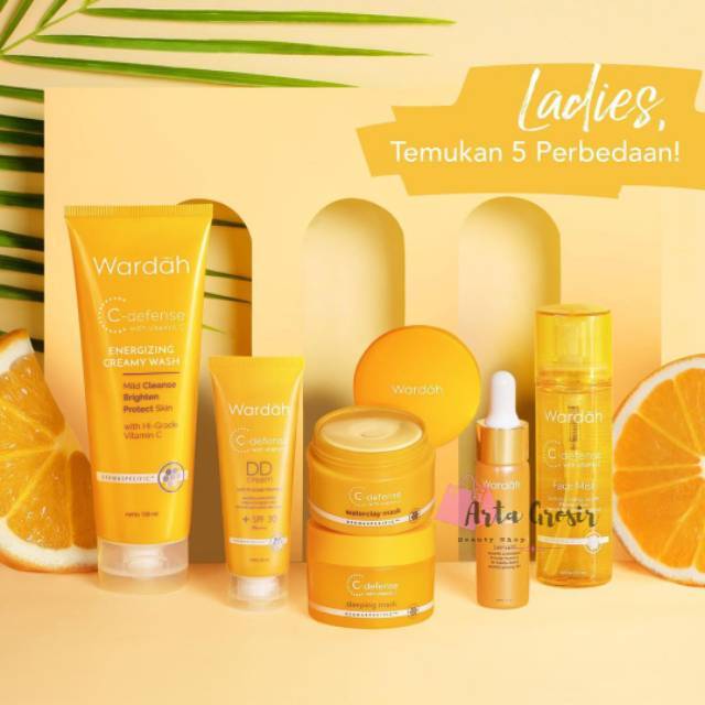 [PROMO] WARDAH C-Defense Series | C Defense Face Mist Creamy Wash Serum Waterclay Mask WARDAH