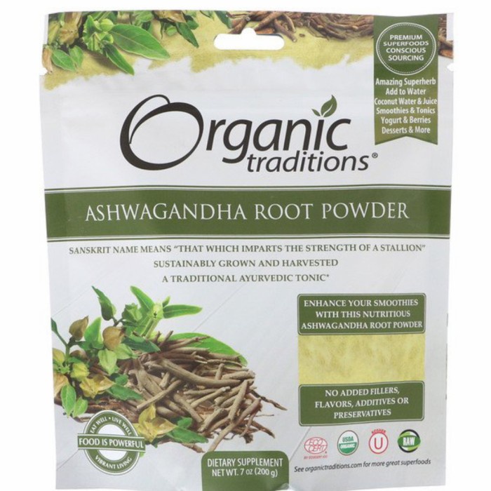 Organic traditions Ashwagandha Root Powder 200 g