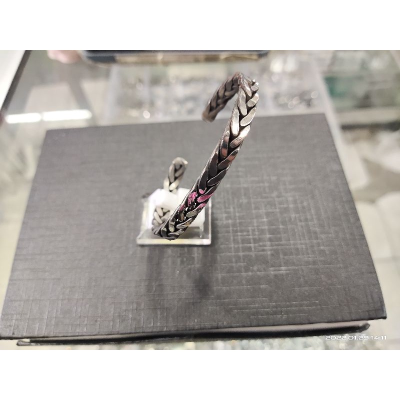 Gelang Baja Putih Monel Asli Pria Tidak Karat Tidak Luntur